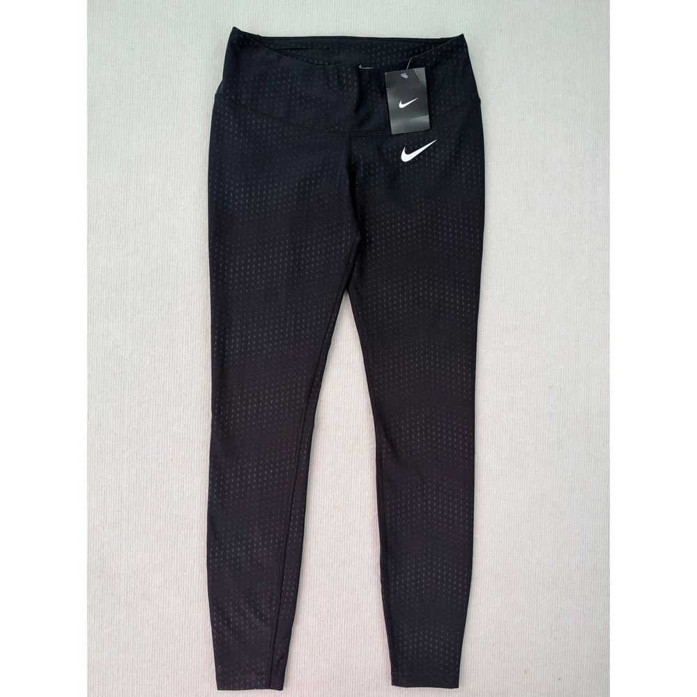 Nike Women's Running Tights Leggings Size S Black Dri-FIT Reflective NWT 0466